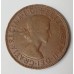 AUSTRALIA 1961 .  ONE 1 PENNY . ERROR . PLANCHET FLAW ON ROO